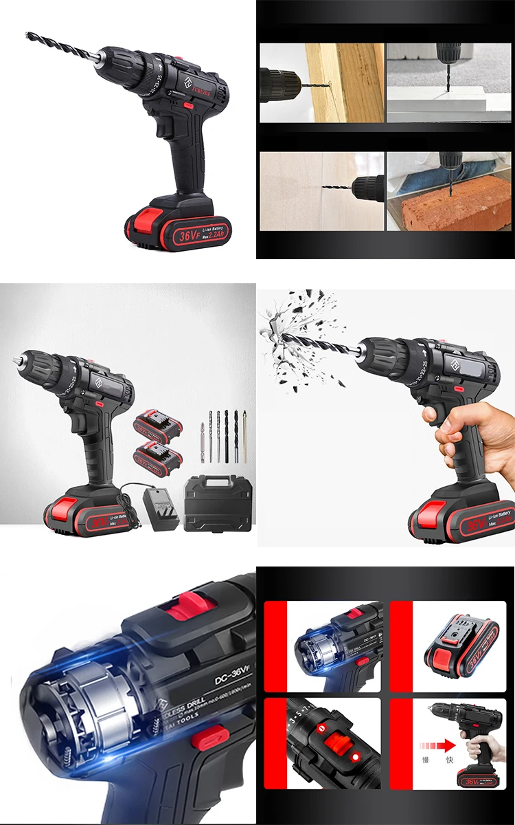 Wholesale High Power Portable Different Types of Electric Drill Power Tools Kit Set