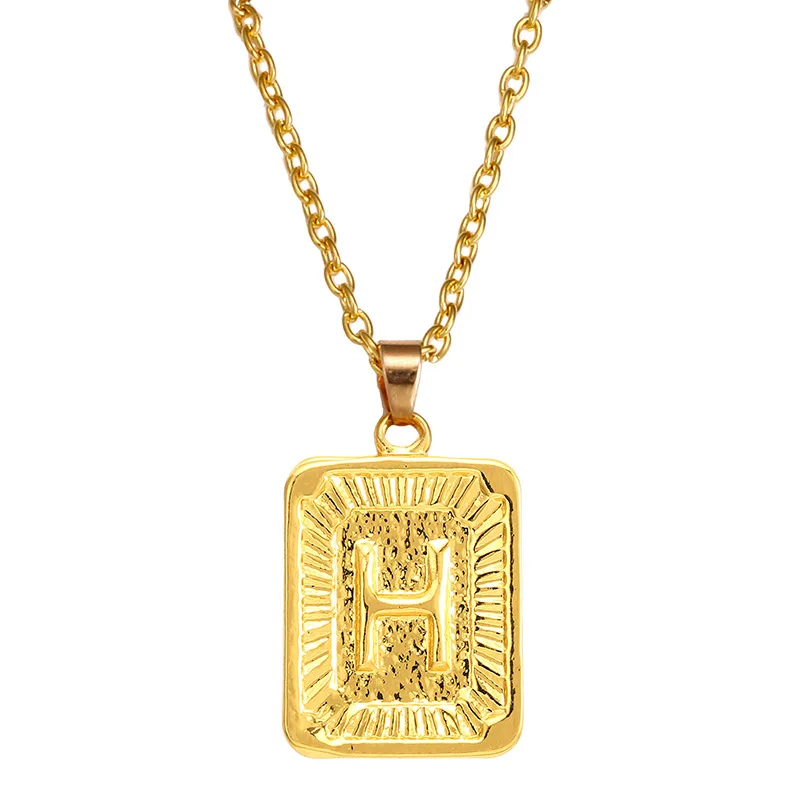 

Women 26 Capital A-z Initial Number Pendant Boys Football Sliding Gold Goold Letter Necklace For Men