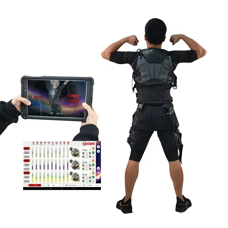 

Xems Wireless fitness electro stimulation suit gym use Wireless EMS Training Suit Fitness Machines