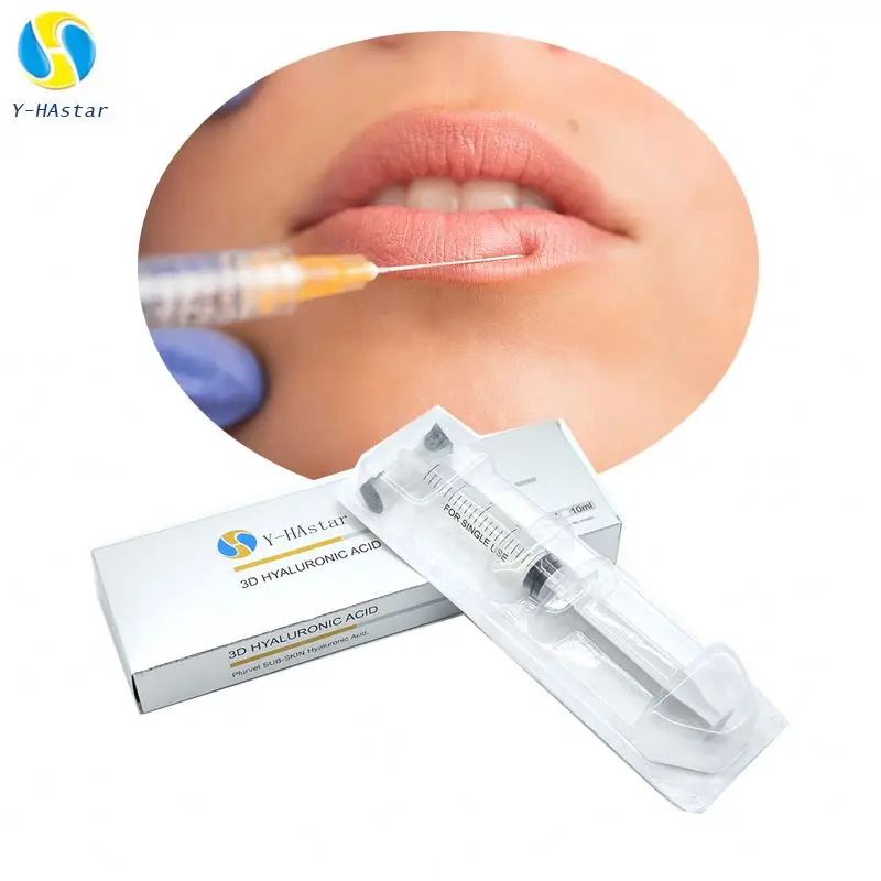 

1ml/2ml/5ml injectable cross linked HA hyaluronic aicd gel dermal filler for lips enhancement, Transparent