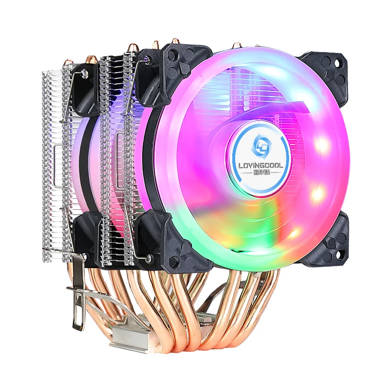 

Factory Custom PC Case CPU Cooler Gaming Case RGB Fan For PC Computer Cases Desktop Tower AMD/Intel Cooling Fan LED Radiator