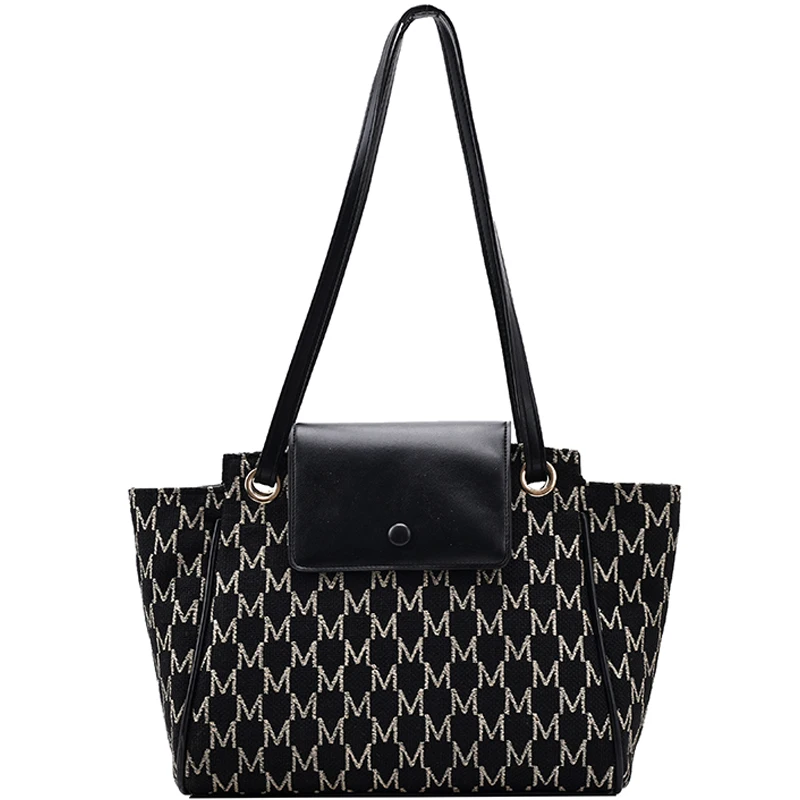 

Beg fancy women's large-capacity bags women 2021 new trendy fashion all-match shoulder bag portable Checkered tote bag