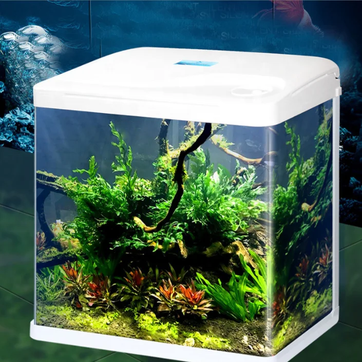 

Wholesale Custom Glass Small Aquarium Fish Tank Modern Home Office Bar Counter Decorated Fish Tank Aquarium, Transparent
