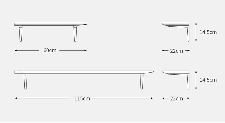 Set Of Rustic Wood Wall Mounted Storage Floating Shelves