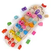 IQ Training Colorful Wooden Building Blocks Digital Geometry 3 in 1 Learning Educational Toys for Kids