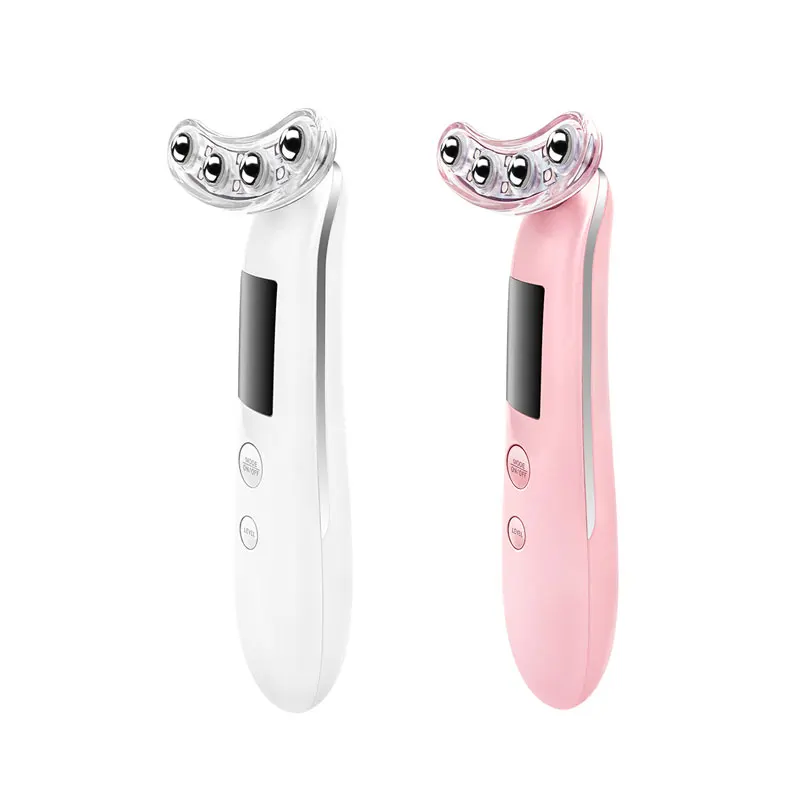 

3 Color LED Facial Neck Lifting Massager Ionic Face Vibration Anti Wrinkle Care Heating Skin Tightening Machine