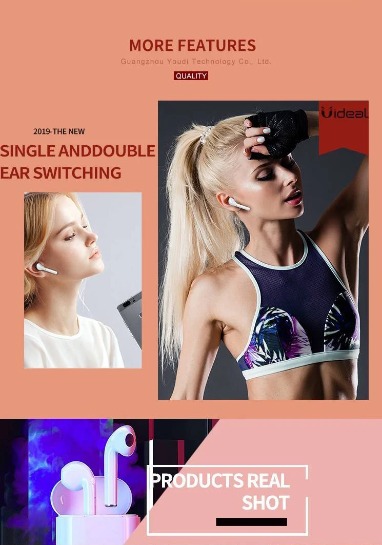 wholesale waterproof tws i7 / i7s 5.0 earphones bt wireless ear pods - ANKUX.COM