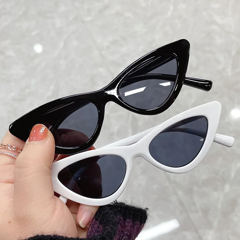 

New Boys and Girls Glasses Retro Cat Eye Shape Sunglasses Trendy Personality Candy Color Cute Children's Sun Shades, As the picture shows