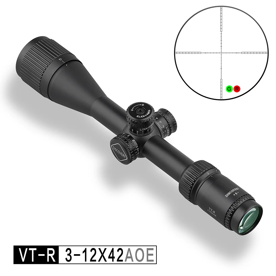 

gun scope high shock proof discovery VT-R 3-12x42AOE tactical hunting scope used for rifle scope ar 15 ak 47