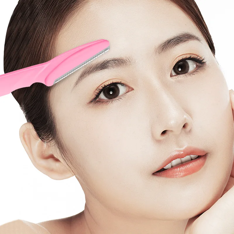 

Portable Eyebrow Razor for woman Pink Eyebrow Trimmer Blade Shaver Knife Eyebrow Hair Remover Mini Yellow Blue