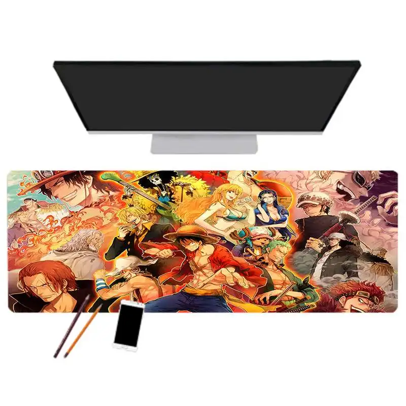 

Hot Selling Extra Large Extended high quality Anime cartoon one piece  mouse pad Gaming Desk Mat, Oem