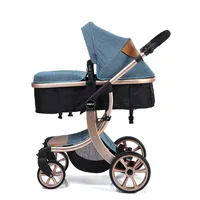 

High Landscape Buggies Against The Explosion-proof Baby Cart Sitting Lying Flat Folding baby stroller 3-in-1