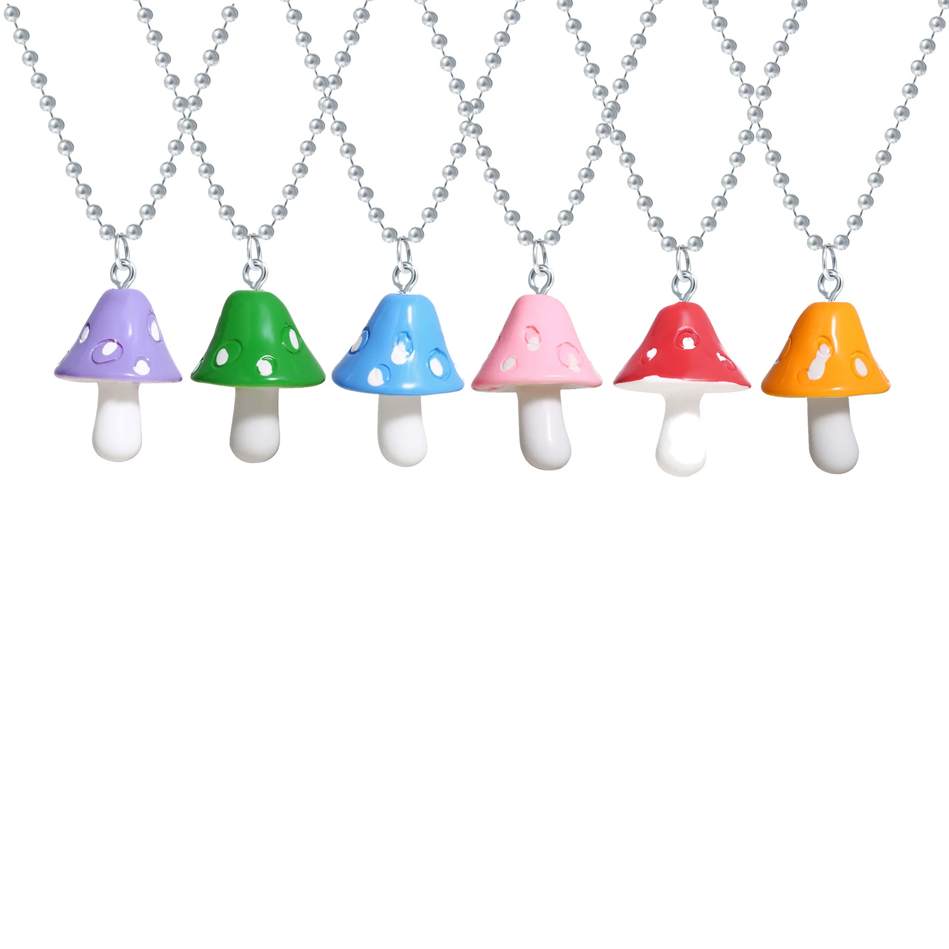 

2021 fashion cute mushroom necklace cartoon women mushroom jewelry wholesale necklace for girl Trend N Pendants Nefor necklace