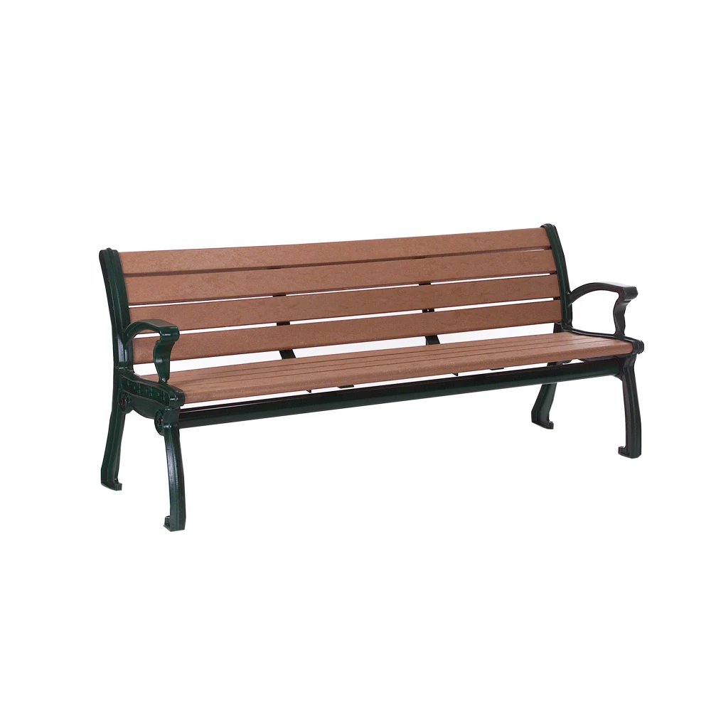 
park modern decorative outdoor street furniture long wood wpc benches with back 
