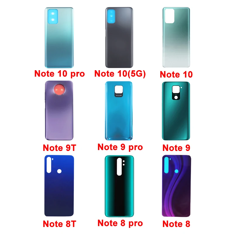 

Battery Door Cover For redmi note 8/8 pro 9/9 pro 10/10 pro back glass battery cover For redmi note 8t 9t Back Glass Panel