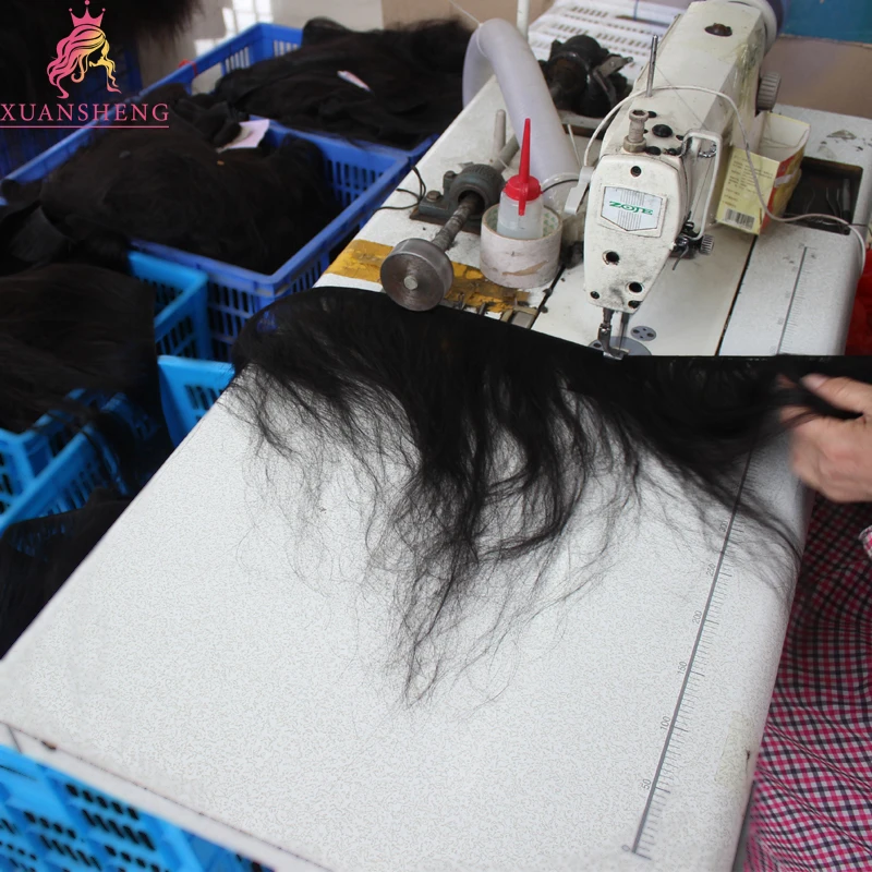 

Xuansheng raw virgin human hair bundle Unprocessed remy hair bundles wholesale Human Hair Extension