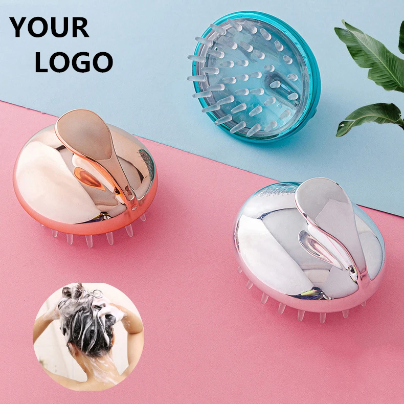 

Salon Hair Scalp Deep Clean Hair Massager Shampoo Brush For Hair Soft Silic One Head Shampoo Brush, Multi color