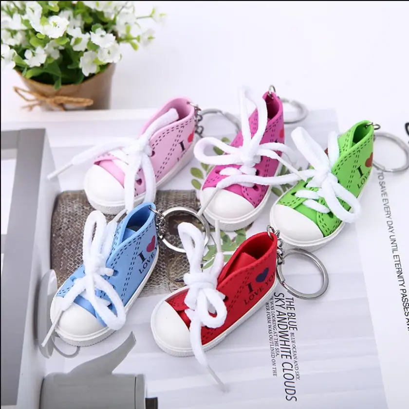 

Mini Tennis Shoe Canvas Sneaker Keychain 3d For Kids And Adults