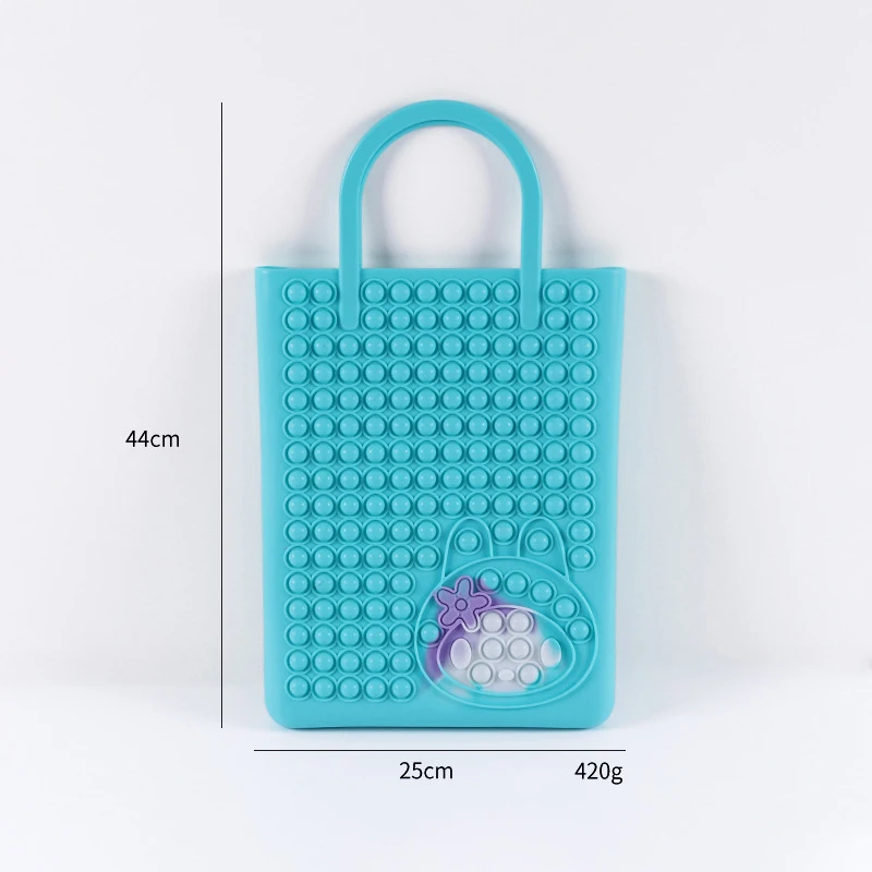 

2021 Fashion Lovely Kawaii New Silicone Soft Wallet mini Bags Popping Push It Coin Purses Bag Handbags Pouch Fidget Toys, Pink/blue