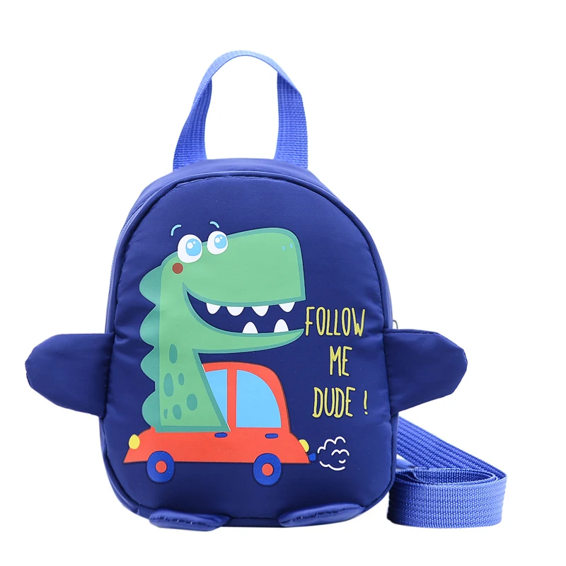 

Amazon Fashion Dinosaur Pattern Kindergarten Anti-lost Backpack Student School Bag Cartoon Nylon Mini Kids Backpack