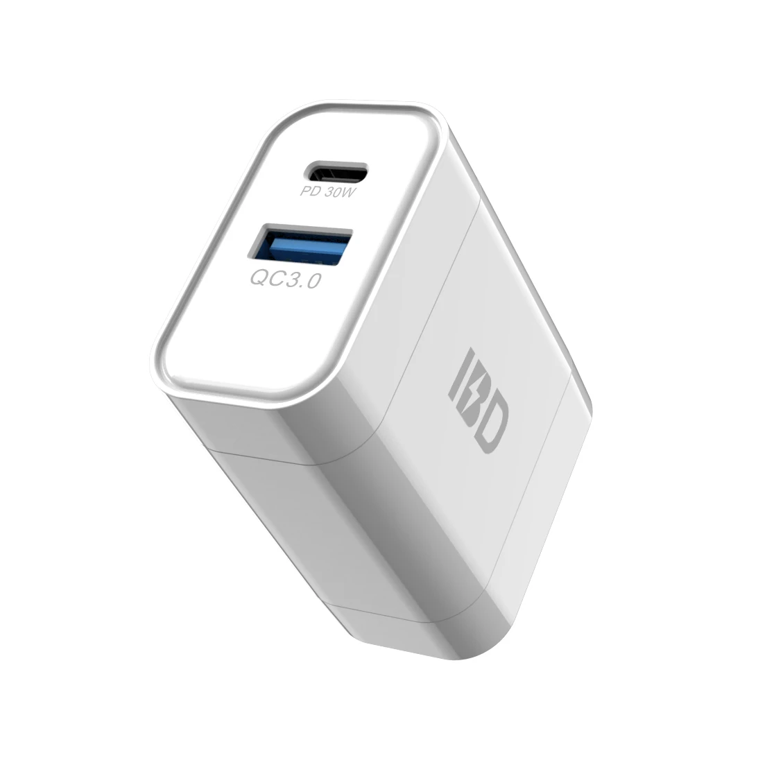 

IBD Factory Wall Charger Dual Port 30W Phone Usb, Qc 3.0 For Mobile Phone PD Usb Wall Charger 30W PD+QC