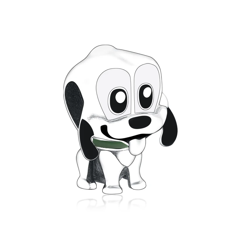 

New Arrival High Quality 925 Sterling Silver Animal Dalmatians Patch Dog Charms For Jewelry Making