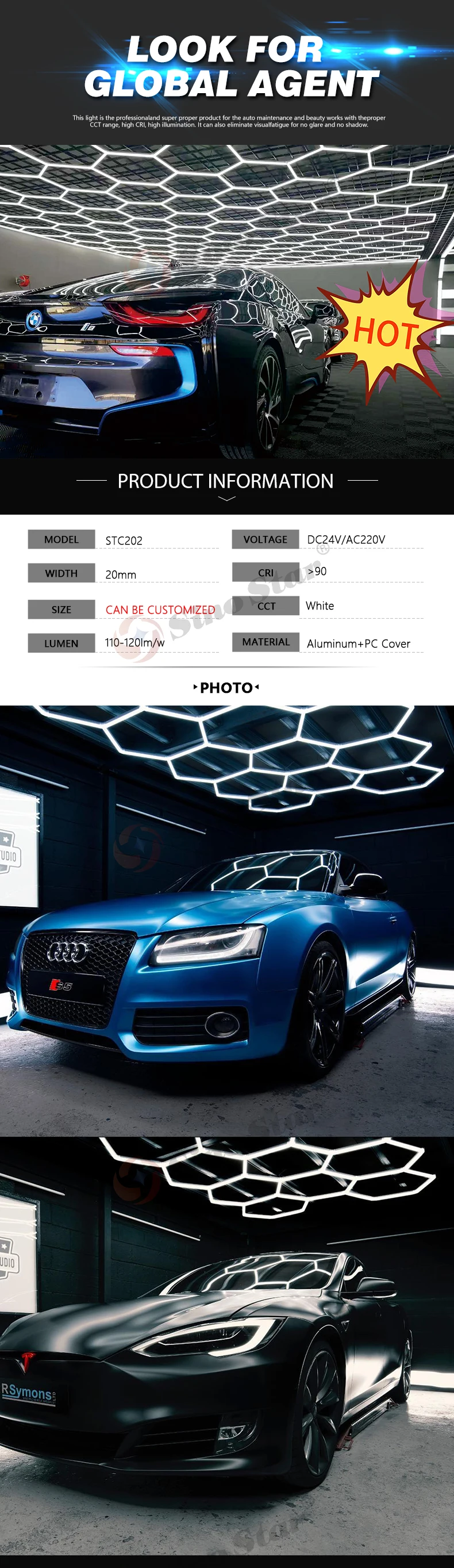 Best Auto Detailing Supplies Hot Sale In Germany Auto Car Body Repair Dropshipping Led Hexagon Buy Sino Star Auto Detailing Equipment Car Inspection Equipment Led Linear Light Aluminium Housing Product On Alibaba Com