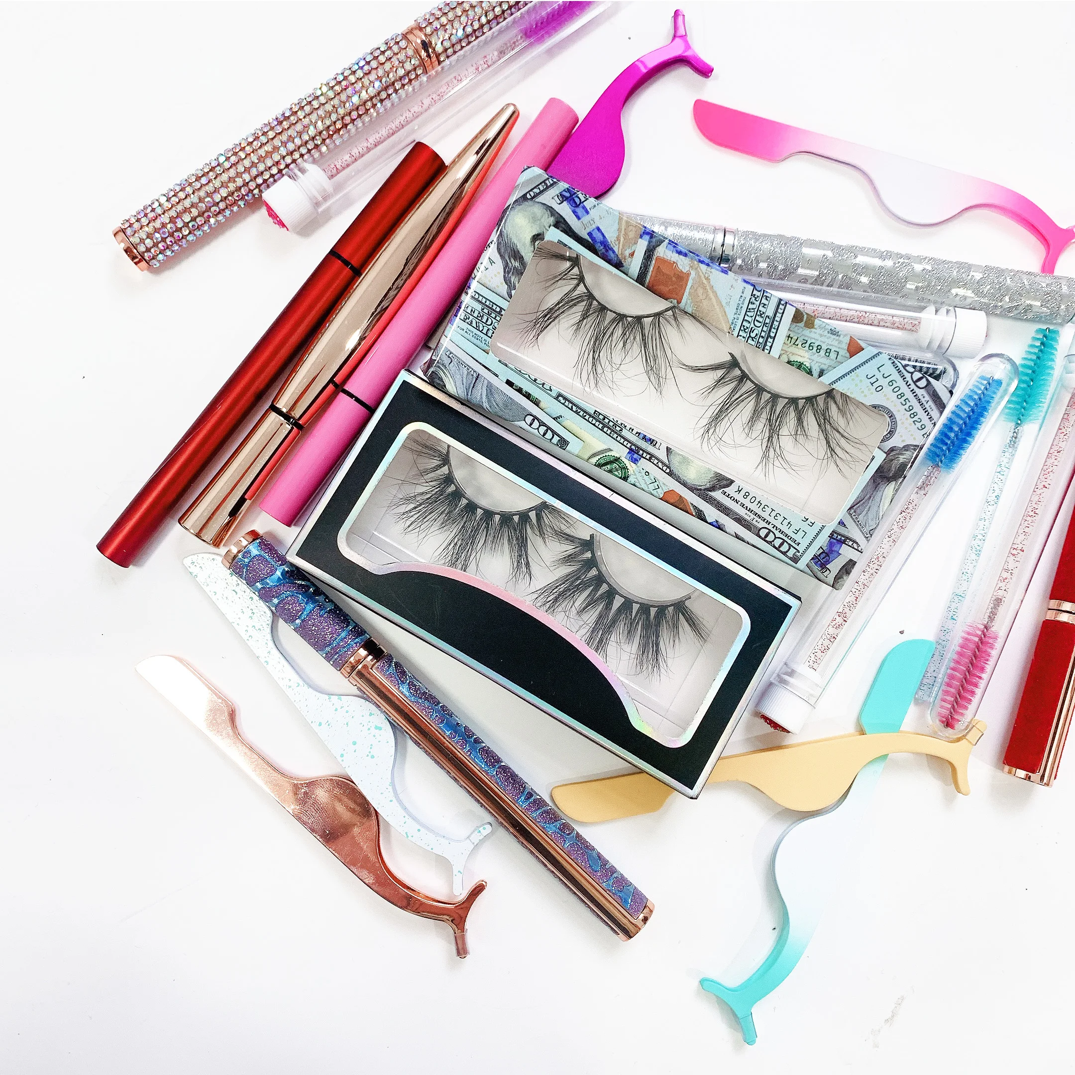 

3D Mink Eyelashes Wholesale Natural False Eyelashes 3D Mink Lashes Soft Makeup eyelash, Black color