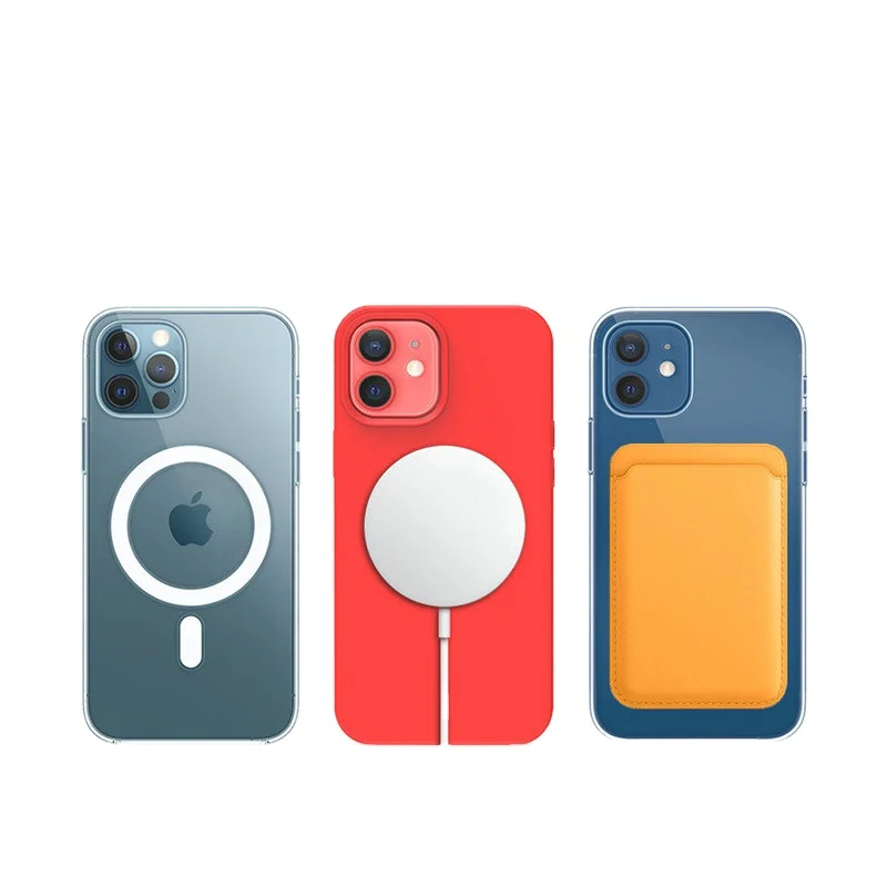 

Mgnetic Case For iPhone 12 Pro Magsafe Charger Protective Case For iPhone 12 Pro Max Mini Wireless Charger Transparent Thin Capa