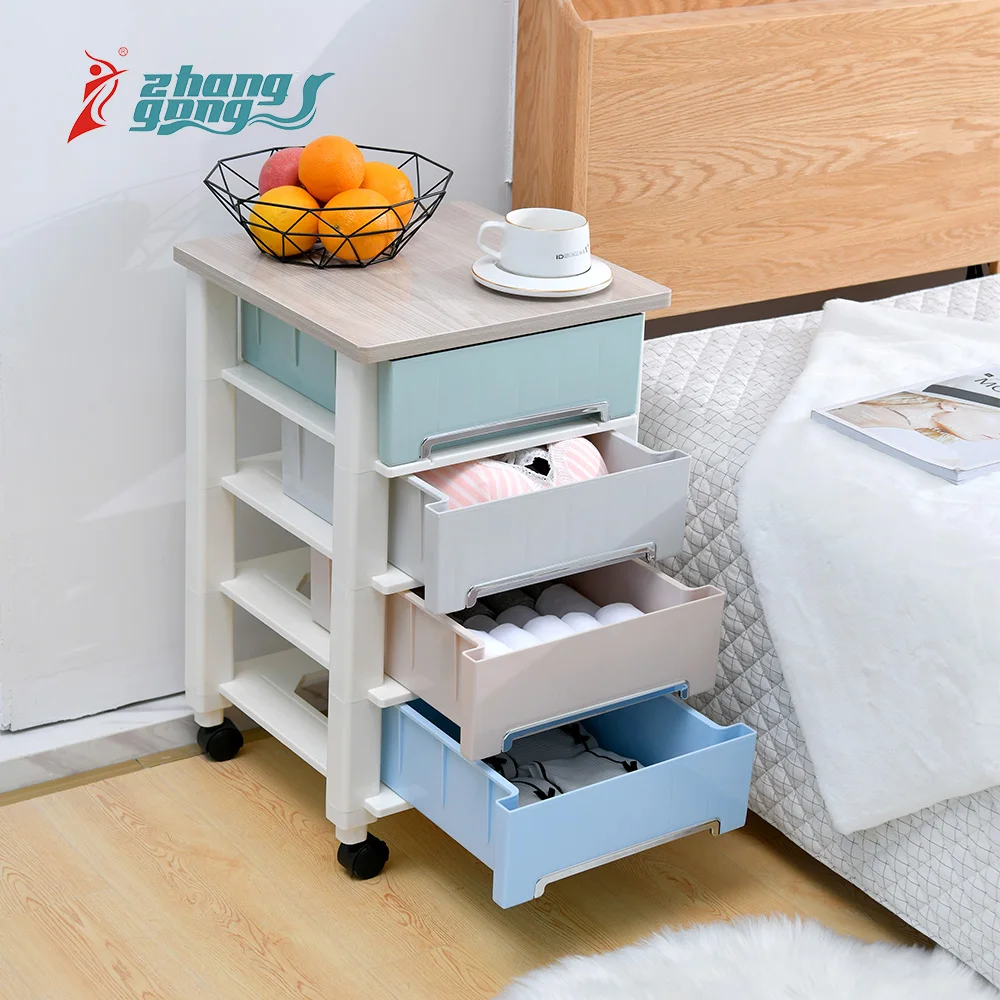 
Home multifunctional mobile plastic storage drawer cabinet 