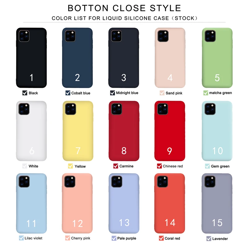 Liquid Silicone Phone Case For iPhone 11 Soft Silicone Covers Anti-fouling Microfiber inside Shockproof iPhone X Cellphone Case