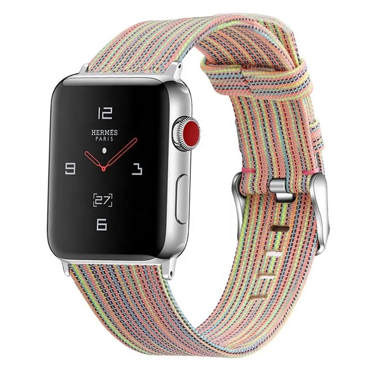 

Watch Strap Nylon Canvas Leather Strap Watchbrand for Apple Watch, Optional