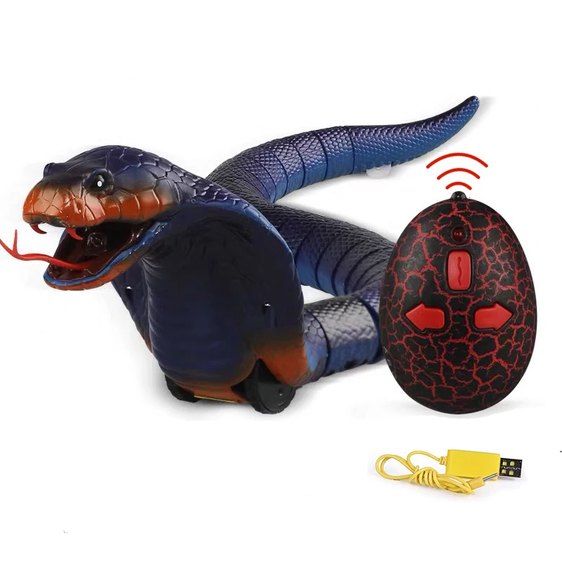 

RC Remote Control Snake Toy For Cat Kitten Egg-shaped Controller Rattlesnake Interactive Snake Cat Teaser Play Toy Game Pet Kid