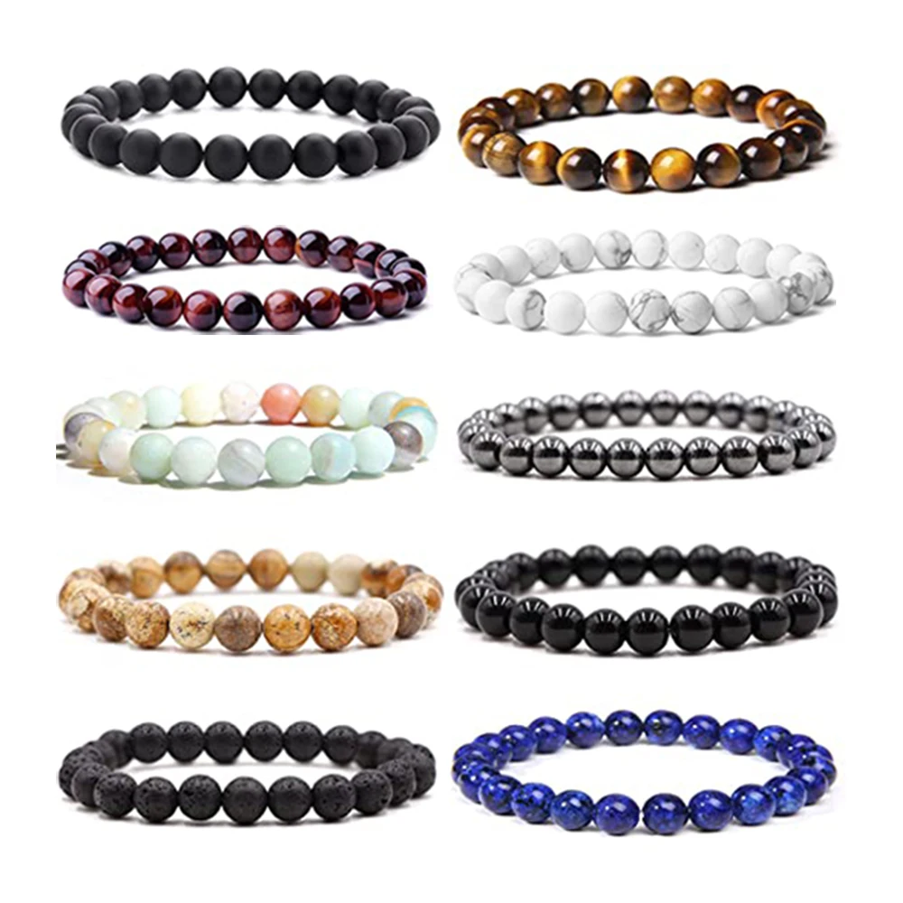 

Natural gemstone bead healing crystal bracelet charka Feng Shui Preciou Real tiger eye charm mens bracelet women