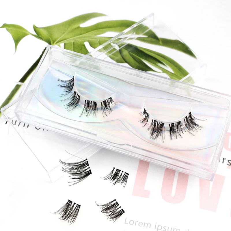 

Cluster DIY lashes pre cut segmented Lash Extension Kit for Home Use, Natural black