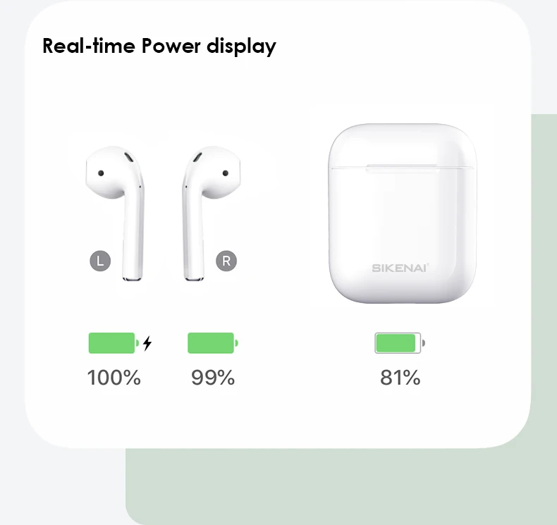 Sikenai earbuds i12 tws 5.0 wireless bluetooths earphone headphone - ANKUX.COM