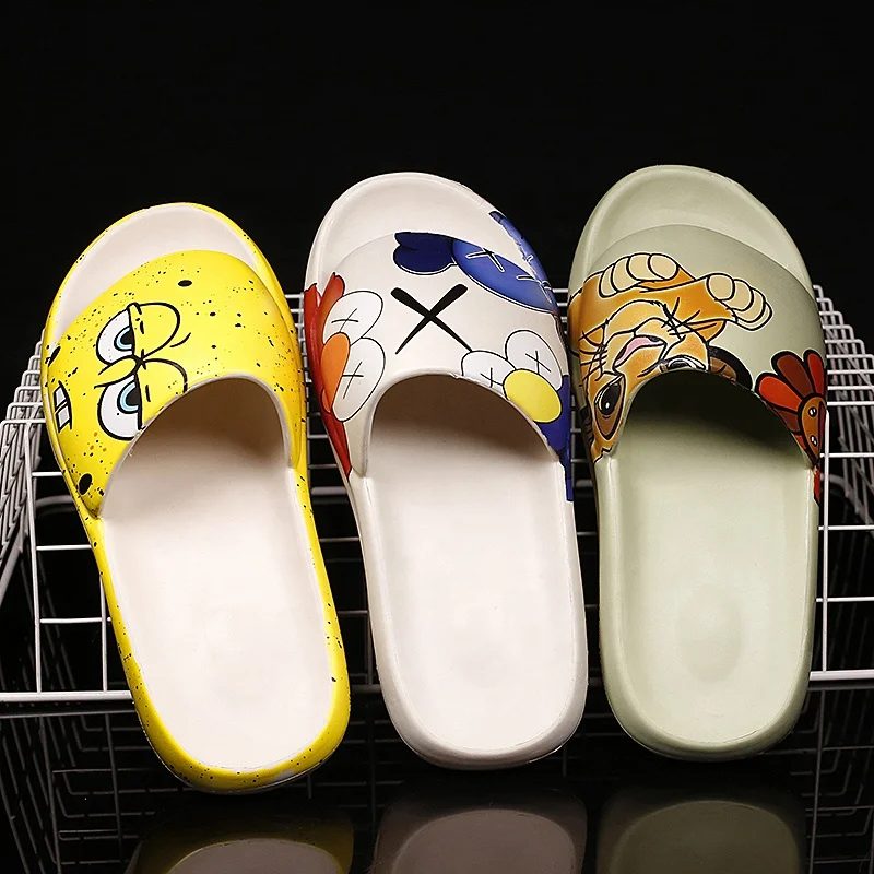 

Wholesale Custom Yeez Shoes Kanye Fashion Kids Slippers Indoor High Quality Men's Slippers