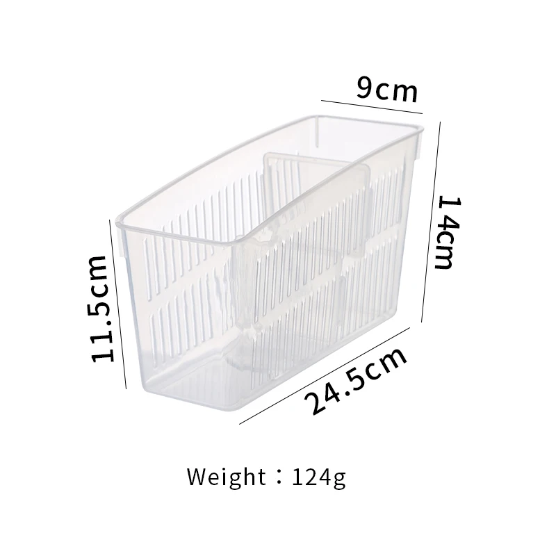 

New Design PET Storage Organizer Fridge Bin Organizer Plastic Storage Box, Transperent