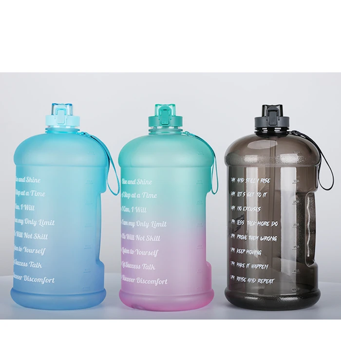 

128 oz Large Water Bottle with Motivational Time Marker gallon water bottles