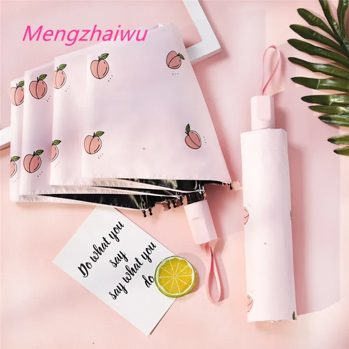 

Malaysia best selling cheap household items sweet pink girls summer use Anti-UV outdoor umbrellas fold portable sun umbrella, Mixed