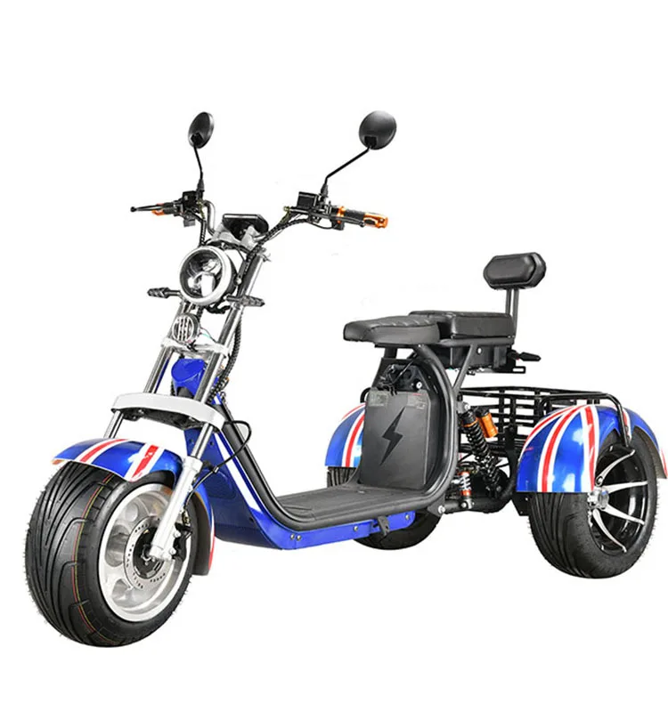 

Electric Trike Scooter Poland Warehouse For Adults Three Wheel 2000W Black 20ah * 2pcs Removable Battery