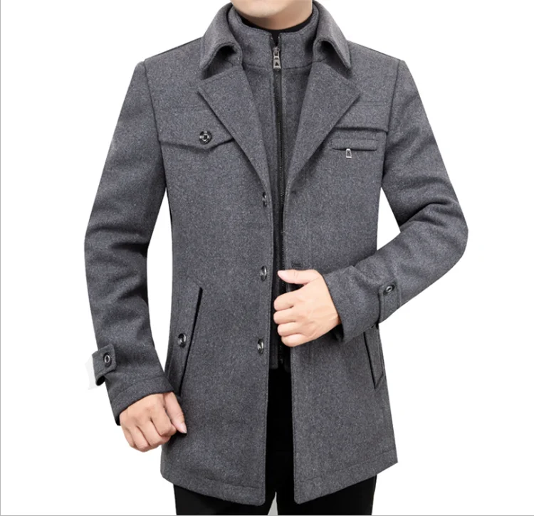 

New style Outdoor High Quality Wool Woolen Cashmere Winter Coats Clothing Men's Wool Coat