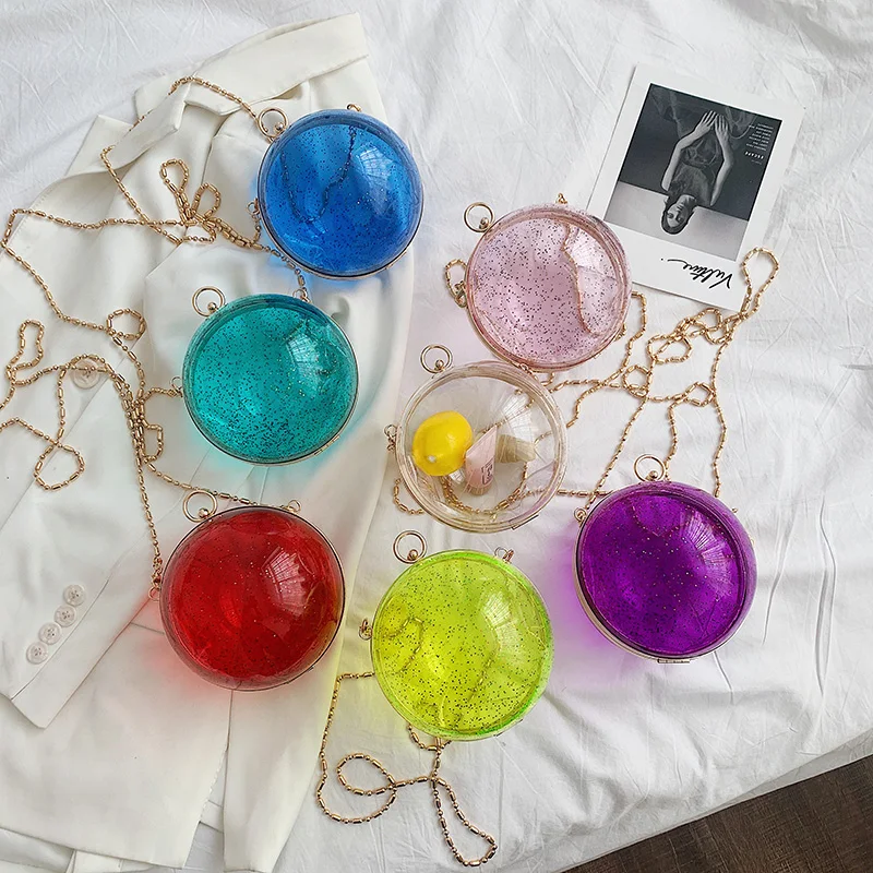

2021 Hot Sell Women Hand Bags Ball Handbags Females Round Purses For Females
