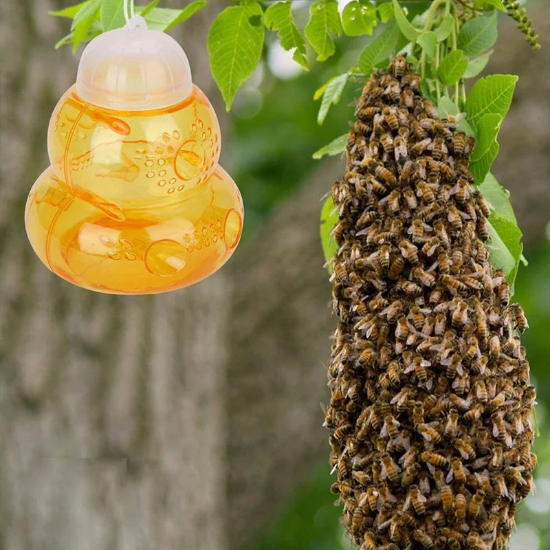 

Wholesale Garden Hanging Detachable Plastic Catcher Wasp Swarm Trap for Bee, Yellow