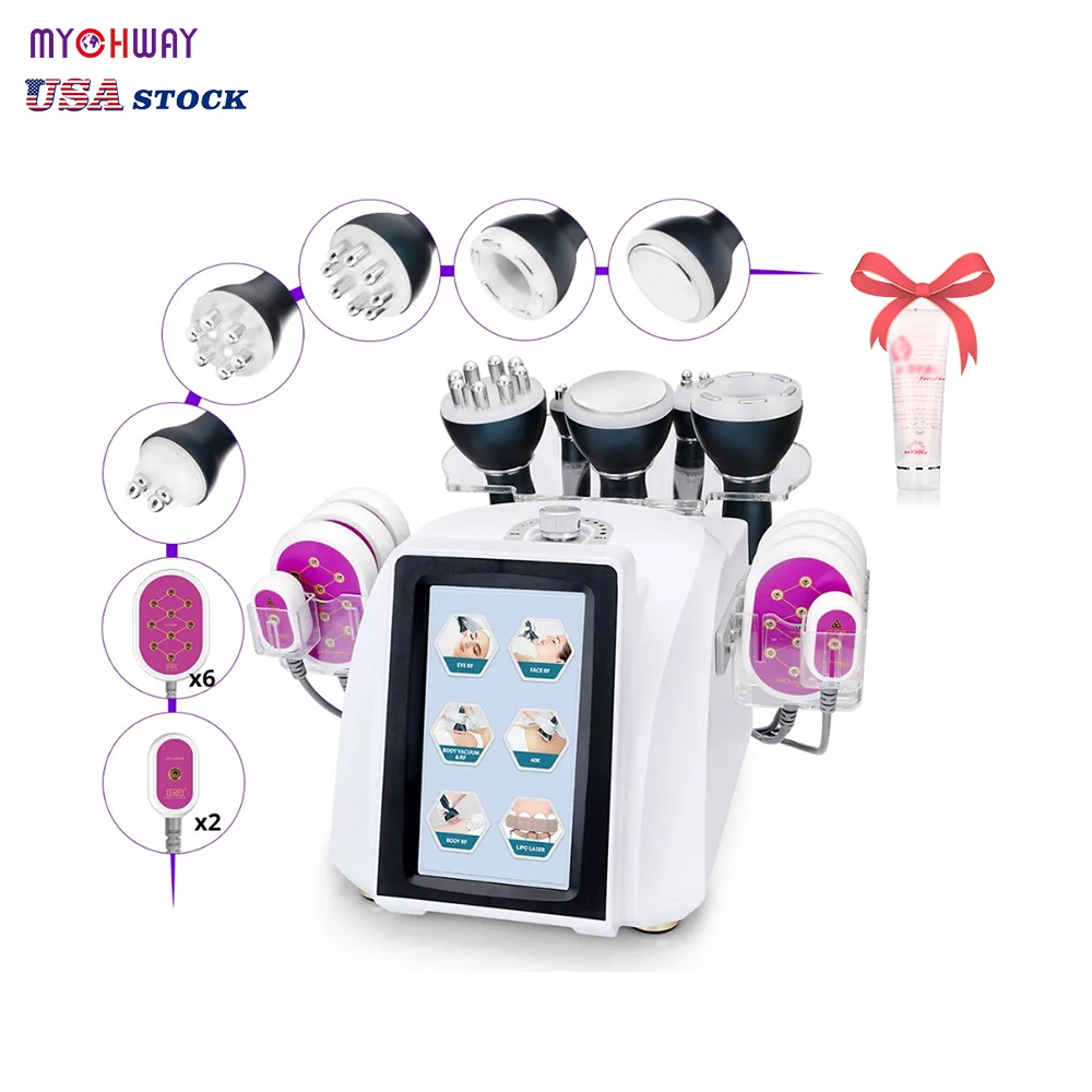 

New 6 in 1 Cavitation RF Cellulite Massager Lipo laser Best Body Contouring Machine Spa Use