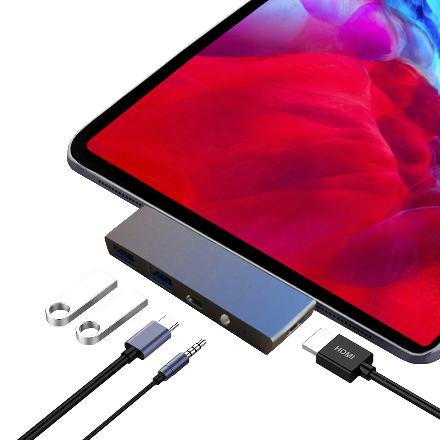 

SIKAI New trendy multif-unctional docking station Type-C to 4k 60hz 5 in 1 usb c hub for ipad Pro