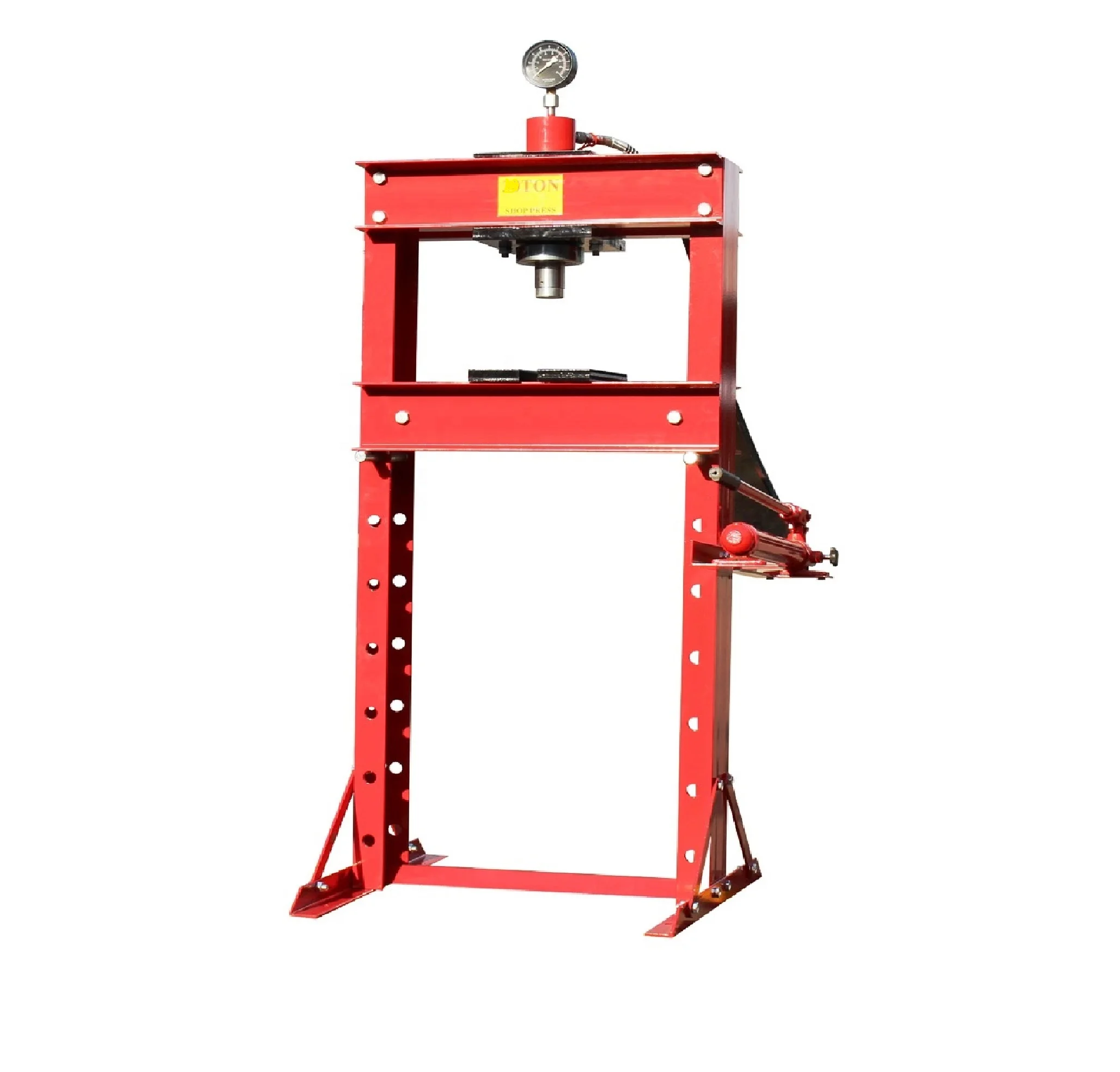
12 Ton Hot Selling Professional Red Hydraulic Shop Press With Hand Pump 