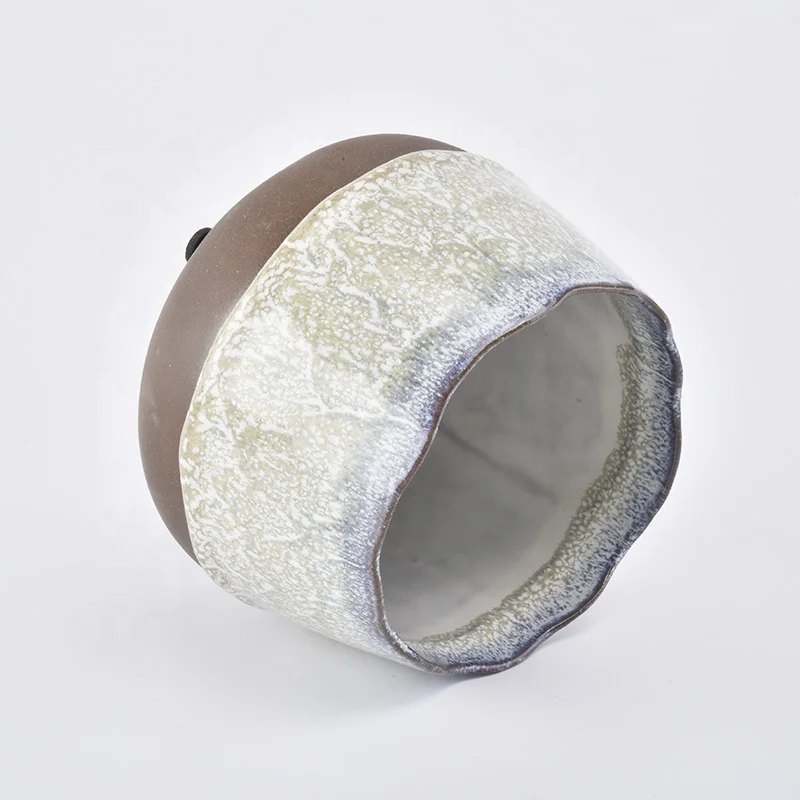 Matte ceramic candle holder scented candle tin party decoration