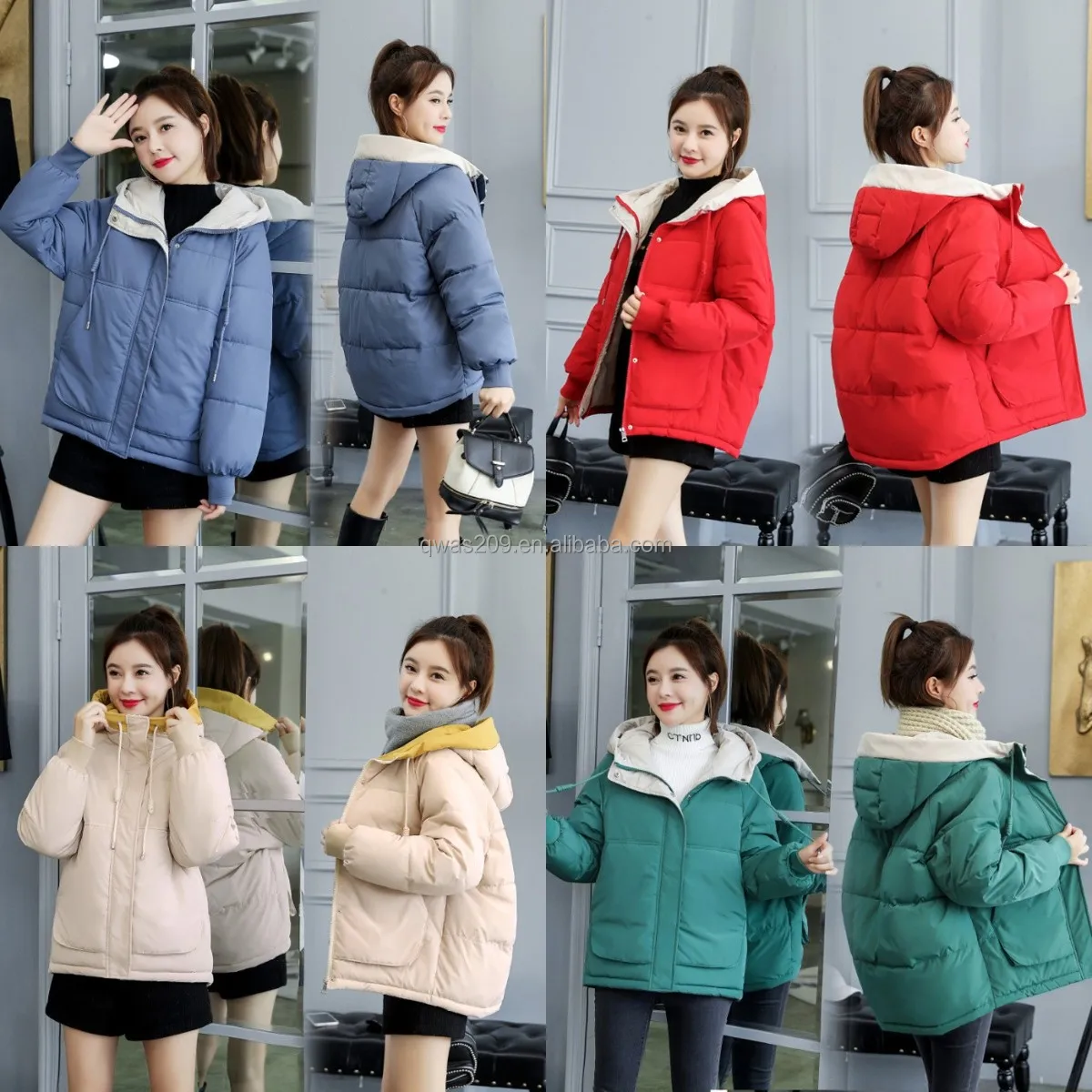 

2021 New Arrival fashion Women's winter coat women down jacket thick crop puffer bubble coats
