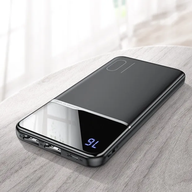 

portable slim RoHS fast charger charging power bank 10000mAh for mobile phone, Balck